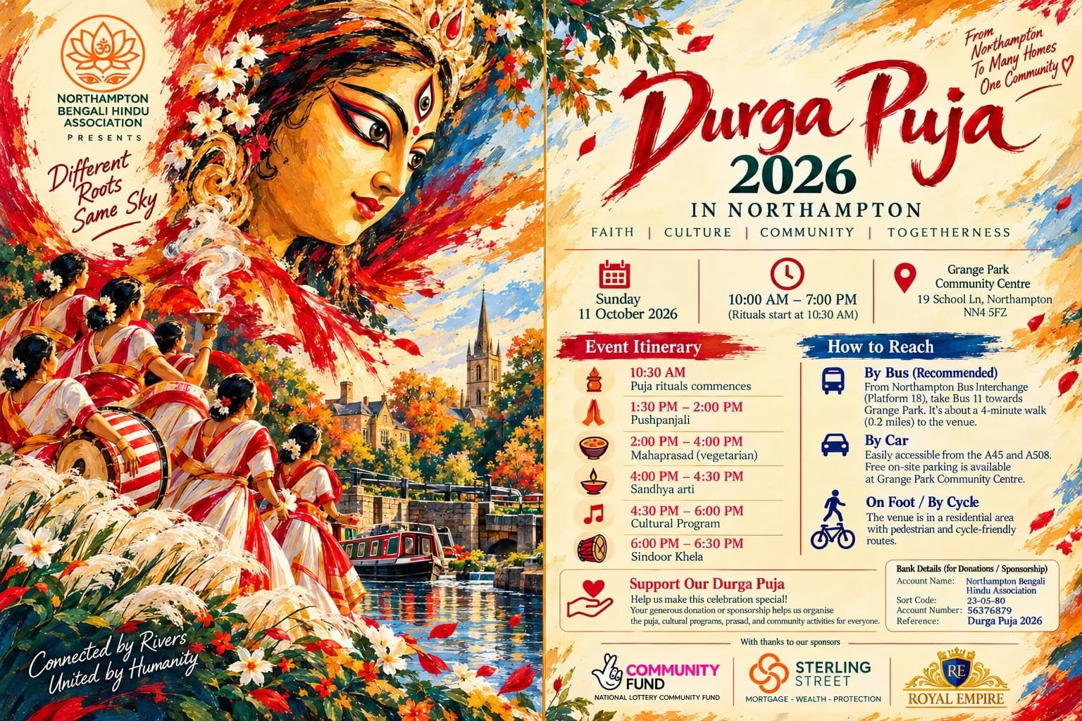 Durga Puja Northampton 2026 & Sharod Utsav Celebration 2026